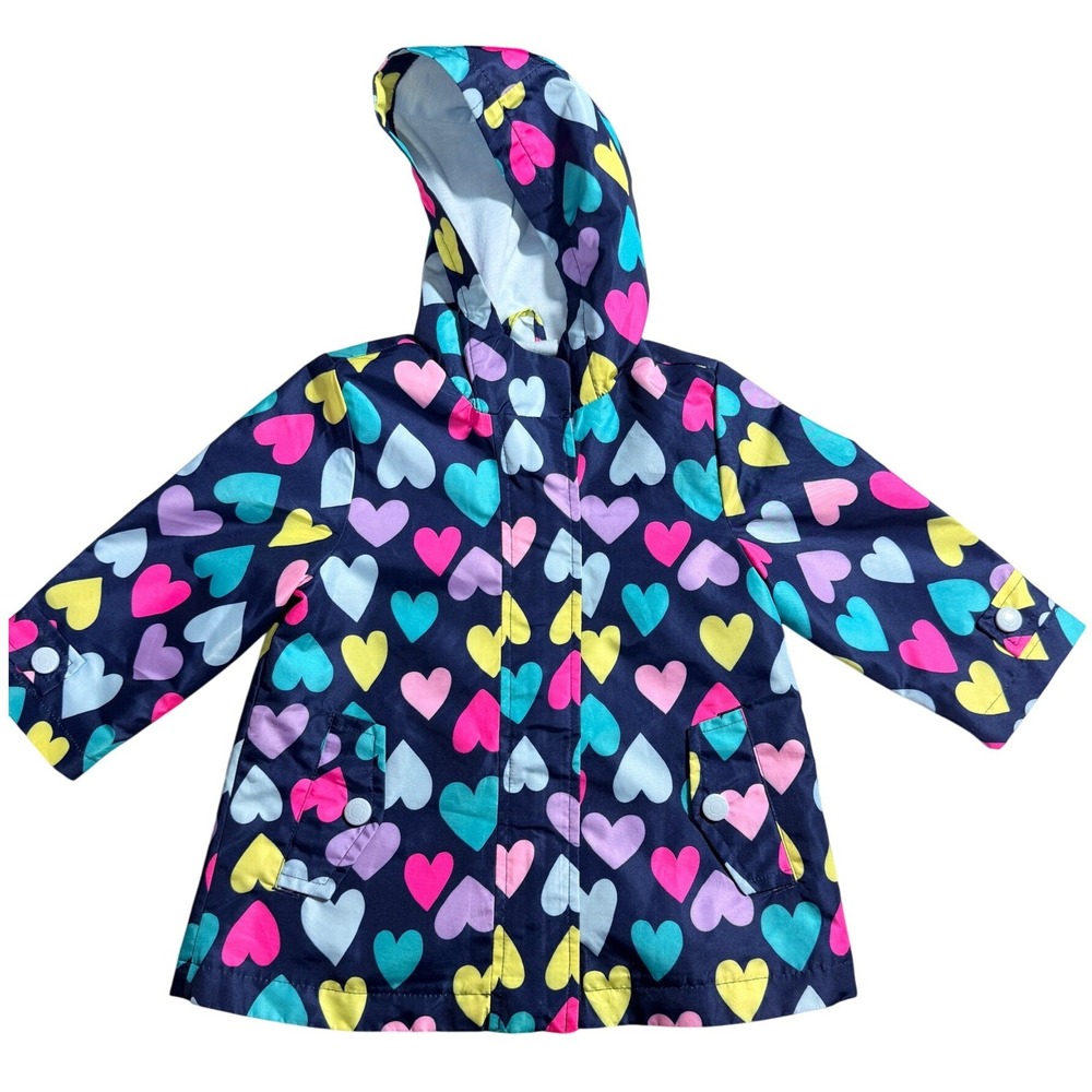 Carters Toddler Rain Jacket & Cherokee Denim Jeans Girls Size 24M Outfit Set - Picture 2 of 10